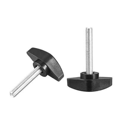 Harfington Uxcell Clamping Handle Gripandles Screw Knobs Handgrips M6 x 30mm Threaded T-Shape 5pcs