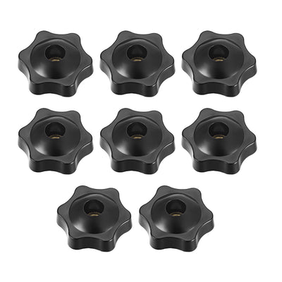 uxcell Uxcell Clamping Handle Gripandles Screw Knobs Handgrips M6 Threaded Star-Shape 8 pcs