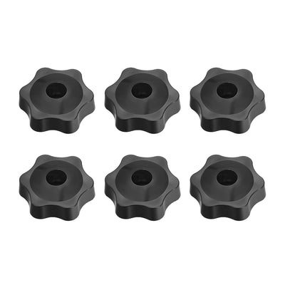 uxcell Uxcell Clamping Handle Gripandles Screw Knobs Handgrips M6 Threaded Star-Shape 6pcs