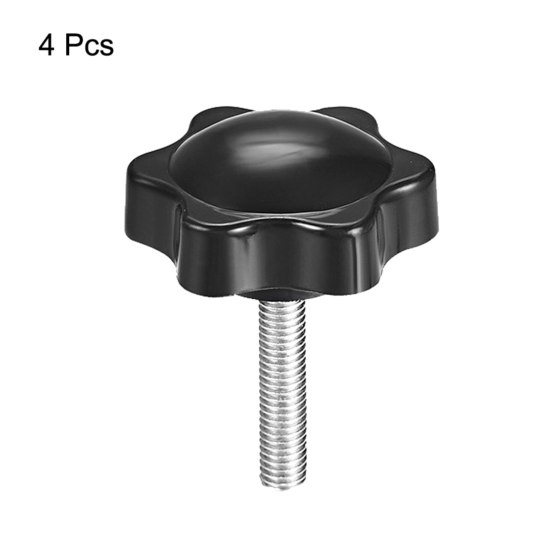 uxcell Uxcell Clamping Handle Gripandles Screw Knobs Handgrips Star Knob M5 × 25mm Male Thread 4pcs