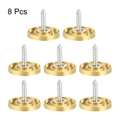 Harfington Uxcell Mirror Screw Decorative Cap Cover Nail Stainless Steel 8 pcs