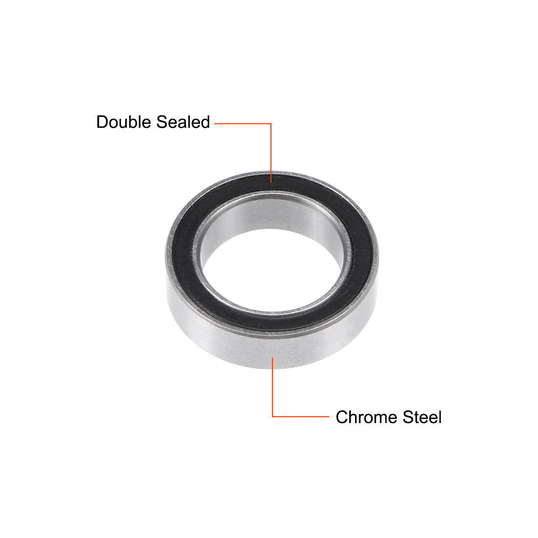 uxcell Uxcell Deep Groove Ball Bearings Thin Section Double Sealed Chrome Steel Z1