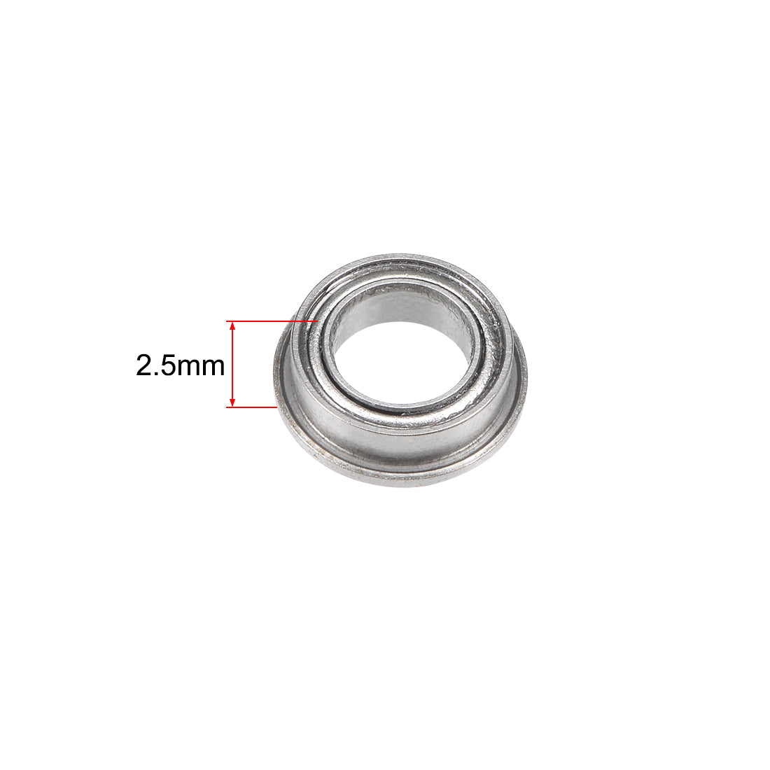 uxcell Uxcell Miniature Flange Deep Groove Ball Bearings Double Shield Chrome Steel