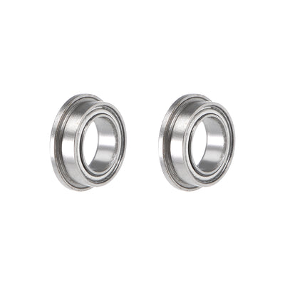 Harfington Uxcell Miniature Flange Deep Groove Ball Bearings Double Shield Chrome Steel