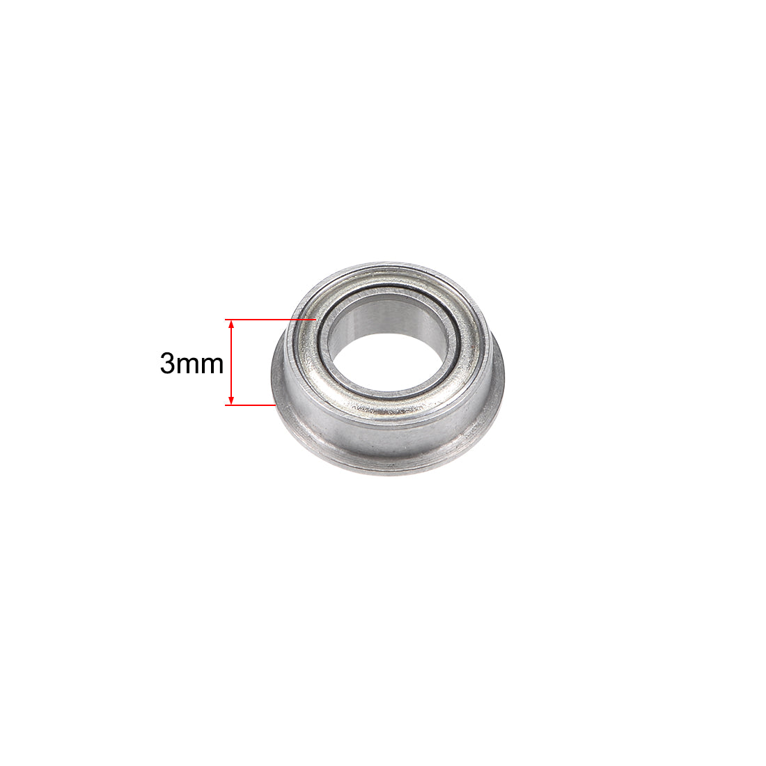 uxcell Uxcell Miniature Flange Deep Groove Ball Bearings Double Shield Chrome Steel