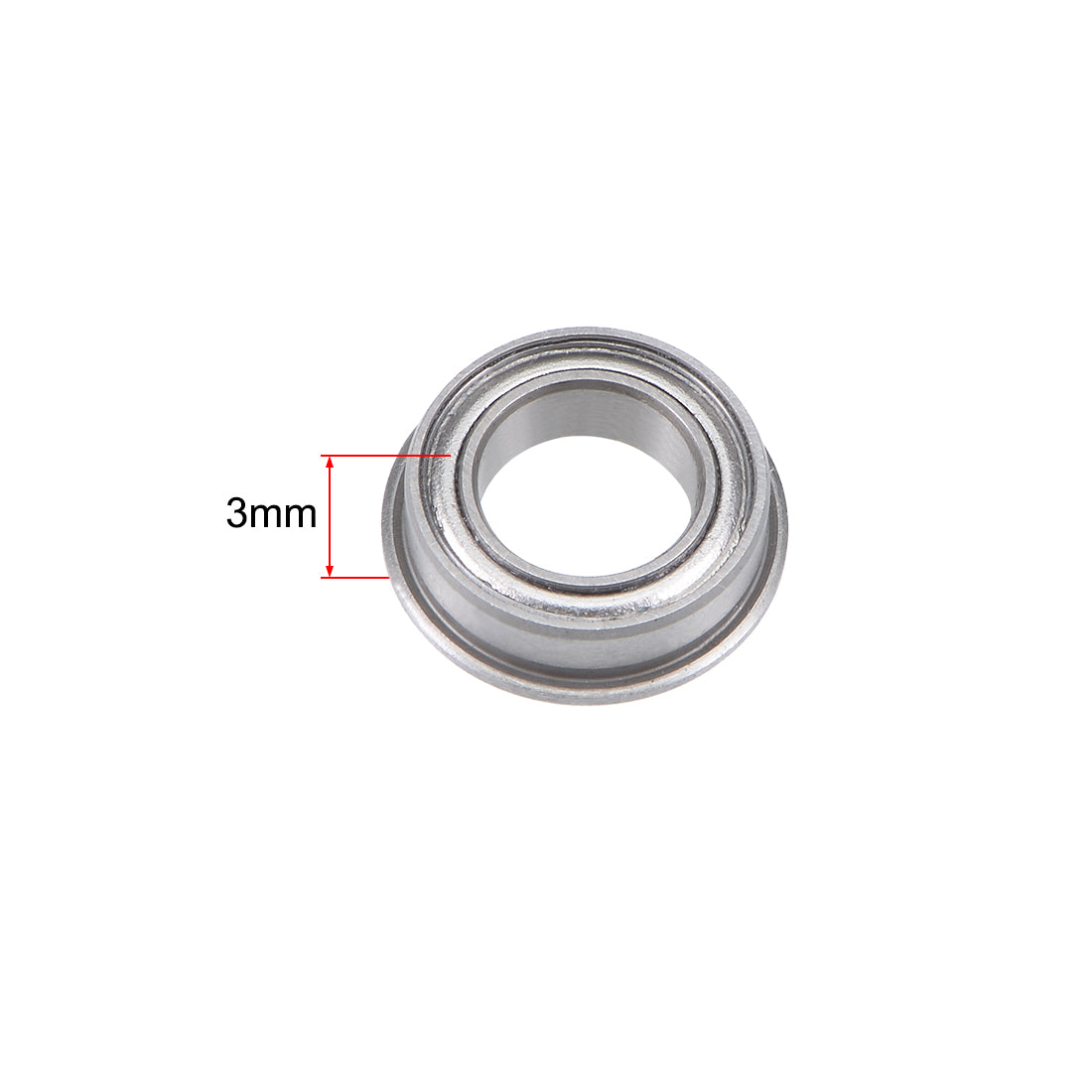 uxcell Uxcell Miniature Flange Deep Groove Ball Bearings Double Shield Chrome Steel