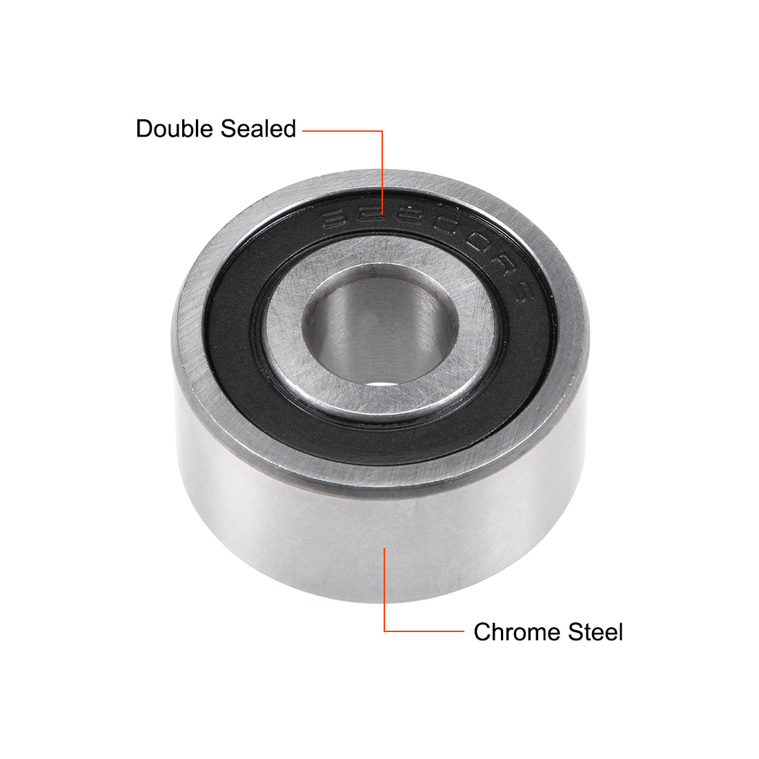 uxcell Uxcell Deep Groove Ball Bearings  Metric Double Sealed Chrome Steel ABEC1 Z2