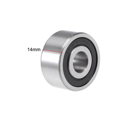 Harfington Uxcell Deep Groove Ball Bearings  Metric Double Sealed Chrome Steel ABEC1 Z2