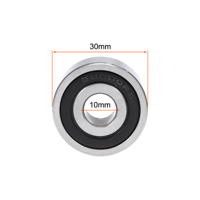 Harfington Uxcell Deep Groove Ball Bearings  Metric Double Sealed Chrome Steel ABEC1 Z2