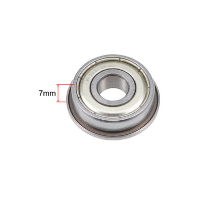 Harfington Uxcell Flange Deep Groove Ball Bearings Double Shield Chrome Steel