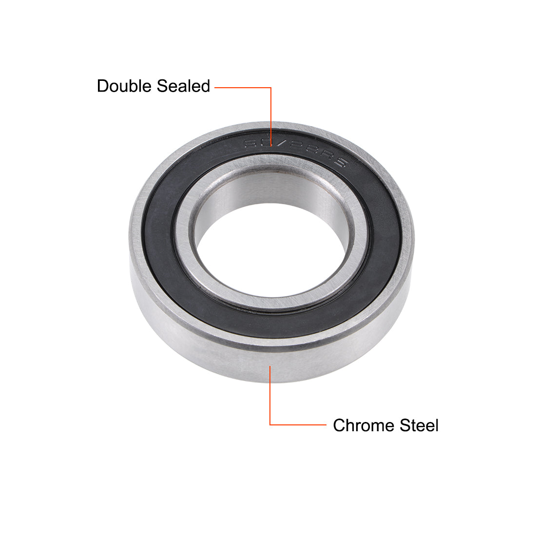 uxcell Uxcell Deep Groove Ball Bearing Double Sealed Chrome Steel Bearings