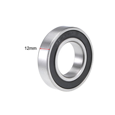 Harfington Uxcell Deep Groove Ball Bearing Double Sealed Chrome Steel Bearings