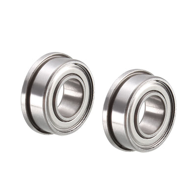 Harfington Uxcell Flange Deep Groove Ball Bearings Inch Double Shielded Chrome Steel