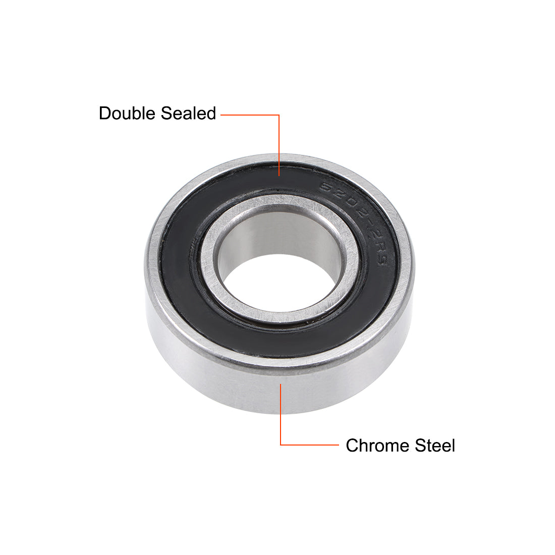 uxcell Uxcell Deep Groove Ball Bearings Inch Double Sealed Chrome Steel ABEC1 Z2