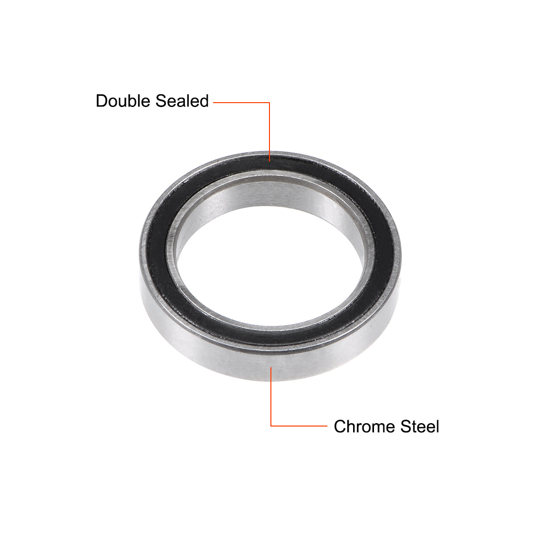 uxcell Uxcell Deep Groove Ball Bearings Thin Section Double Sealed Chrome Steel Z1