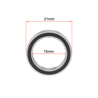 Harfington Uxcell Deep Groove Ball Bearings Thin Section Double Sealed Chrome Steel Z1