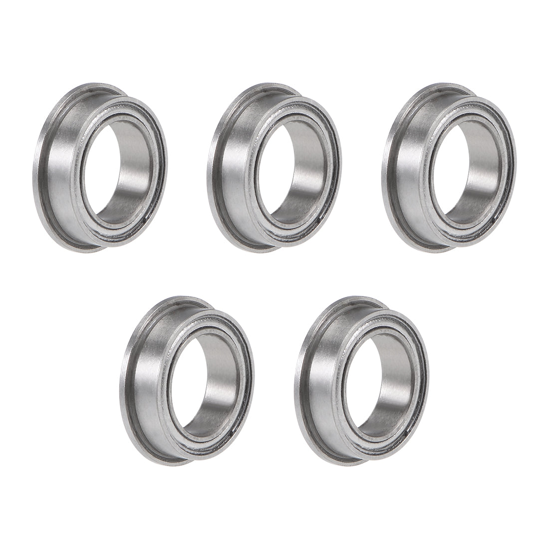 uxcell Uxcell Miniature Flange Deep Groove Ball Bearings Double Shielded Chrome Steel