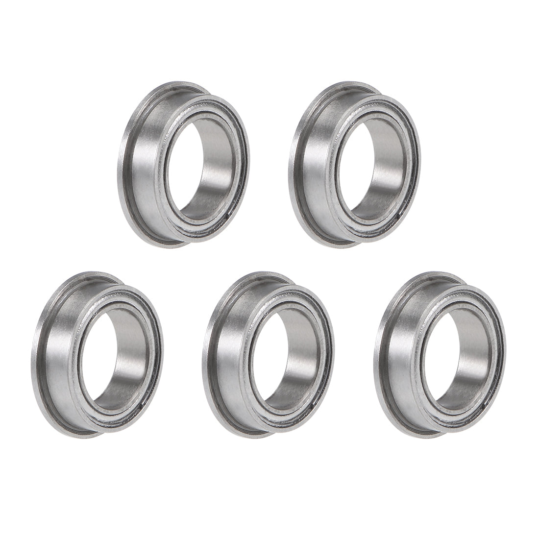 uxcell Uxcell Miniature Flange Deep Groove Ball Bearings Double Shielded Chrome Steel