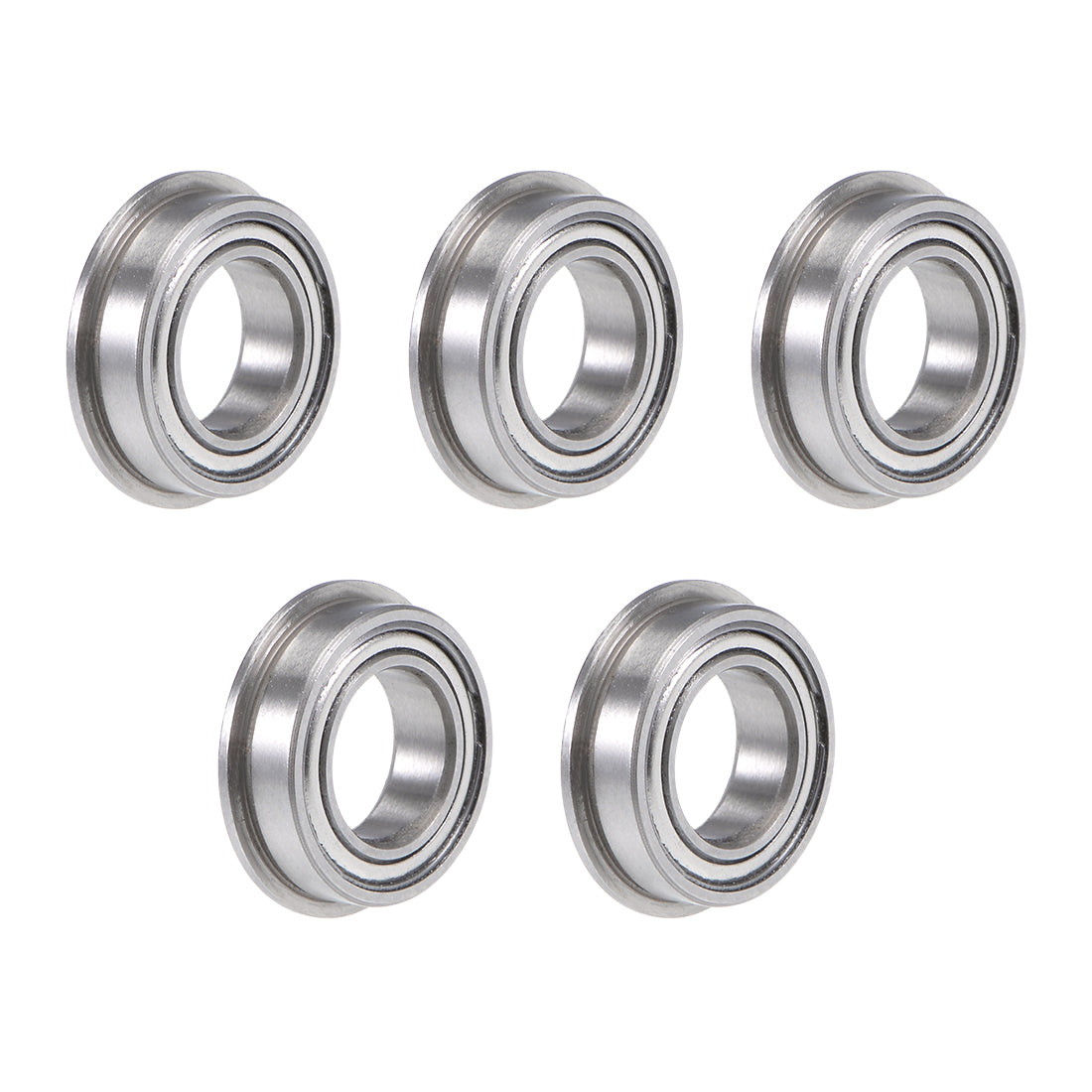 uxcell Uxcell Miniature Flange Deep Groove Ball Bearings Double Shielded Chrome Steel