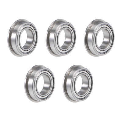 Harfington Uxcell Miniature Flange Deep Groove Ball Bearings Double Shielded Chrome Steel