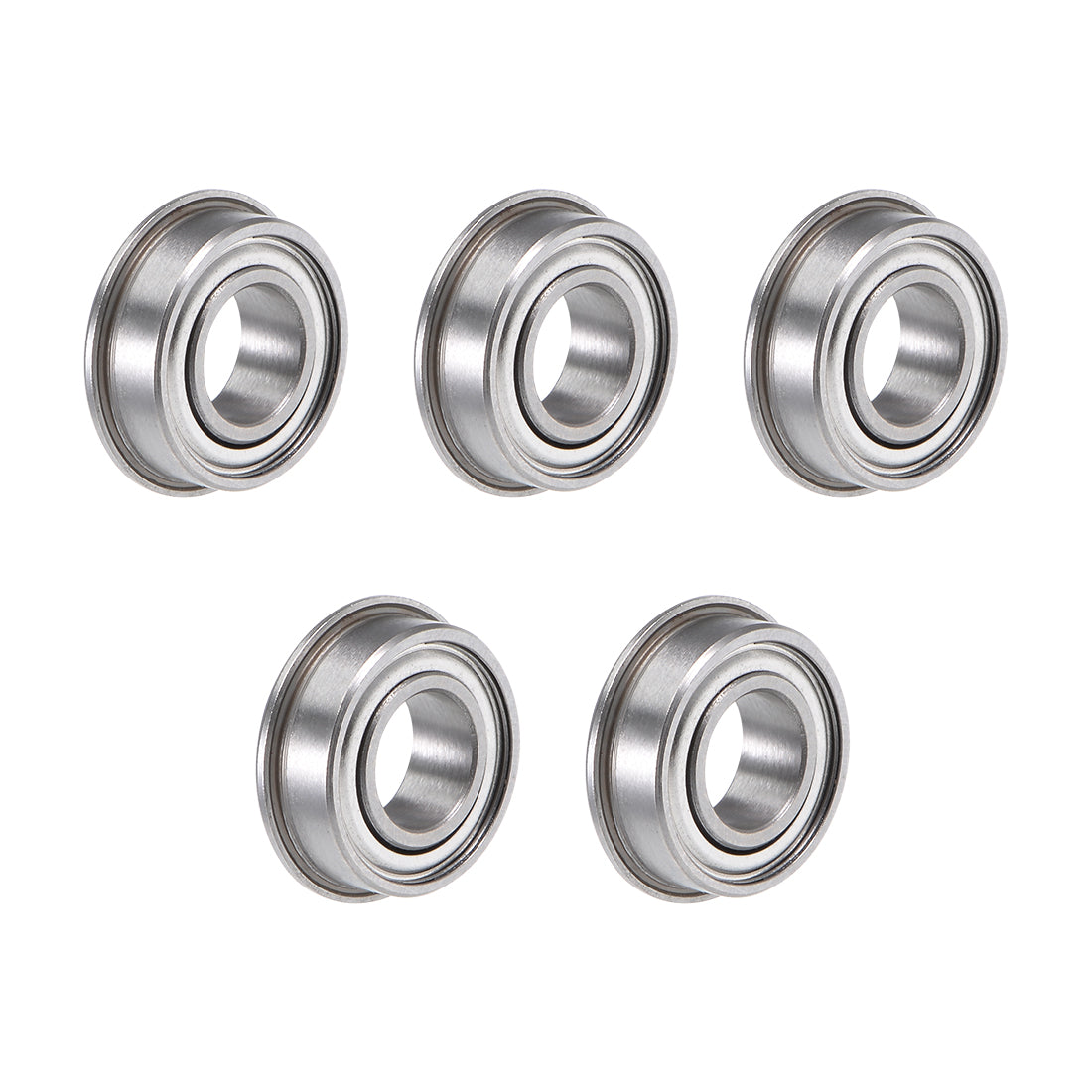 uxcell Uxcell Miniature Flange Deep Groove Ball Bearings Double Shielded Chrome Steel