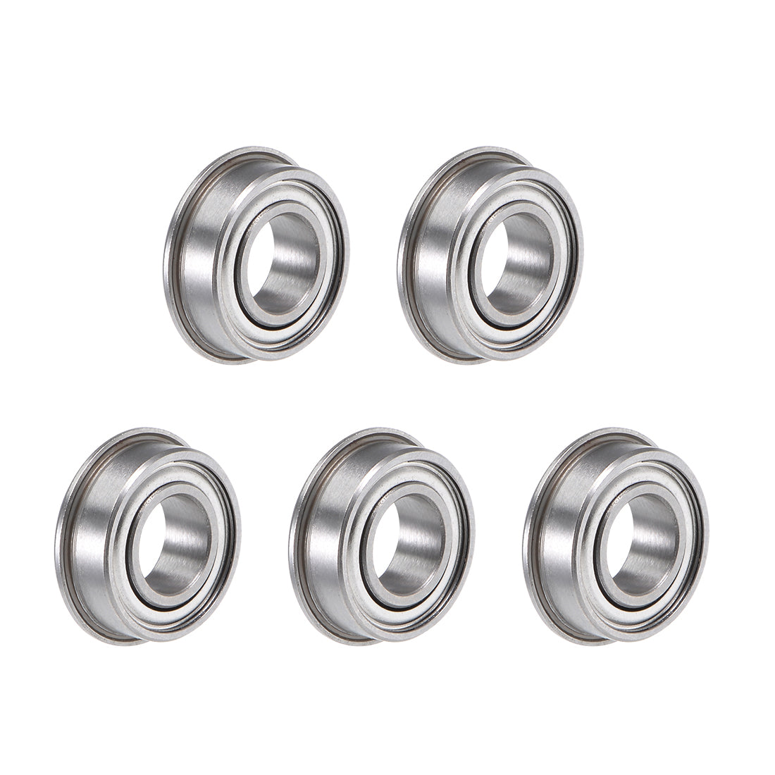 uxcell Uxcell Miniature Flange Deep Groove Ball Bearings Double Shielded Chrome Steel