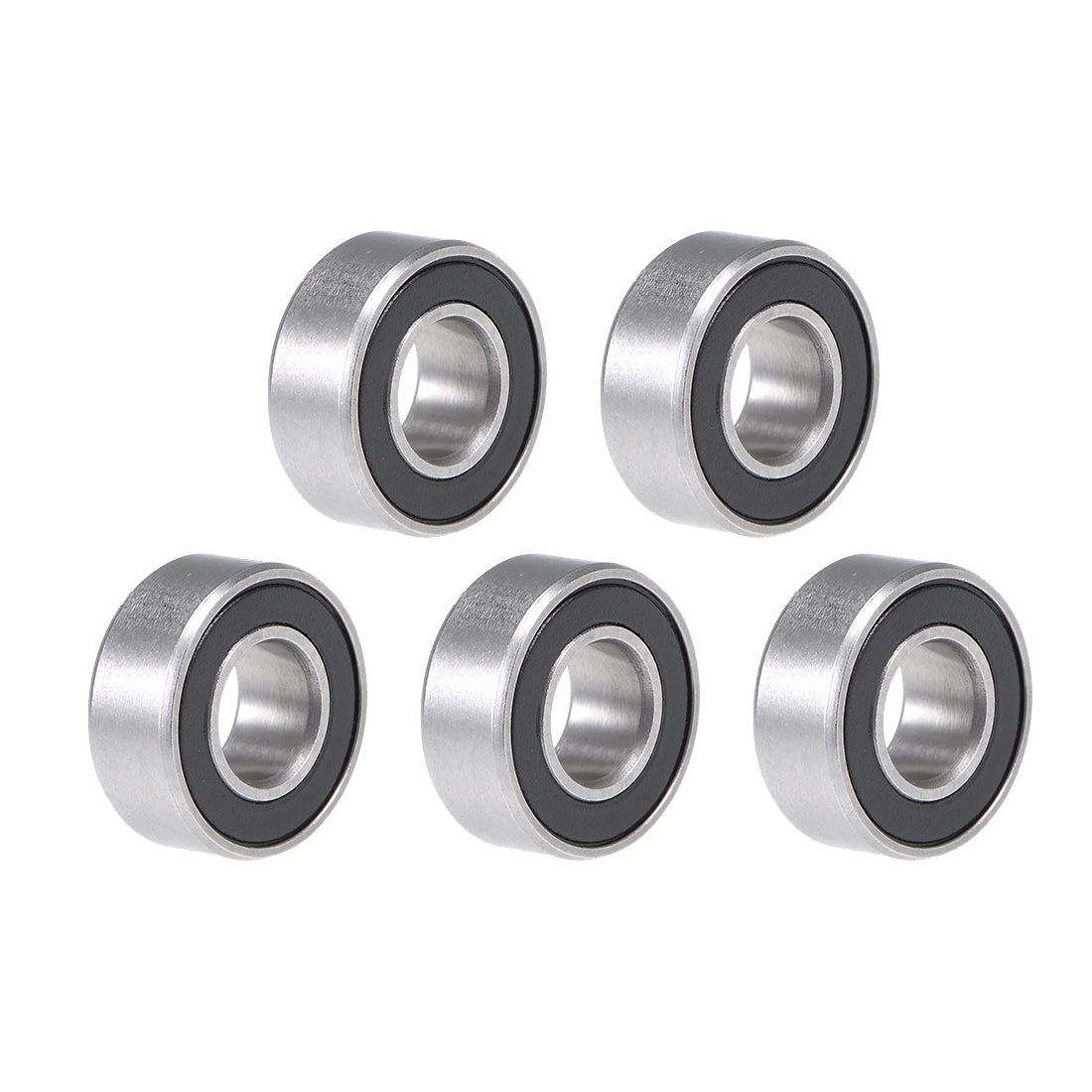 uxcell Uxcell S686-2RS Stainless Steel Ball Bearing 6x13x5mm Double Sealed 686-2RS Z2 Lever Bearings 5pcs