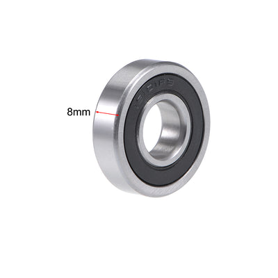 Harfington Uxcell Deep Groove Ball Bearings Z2 Double Sealed Chrome Steel Roller