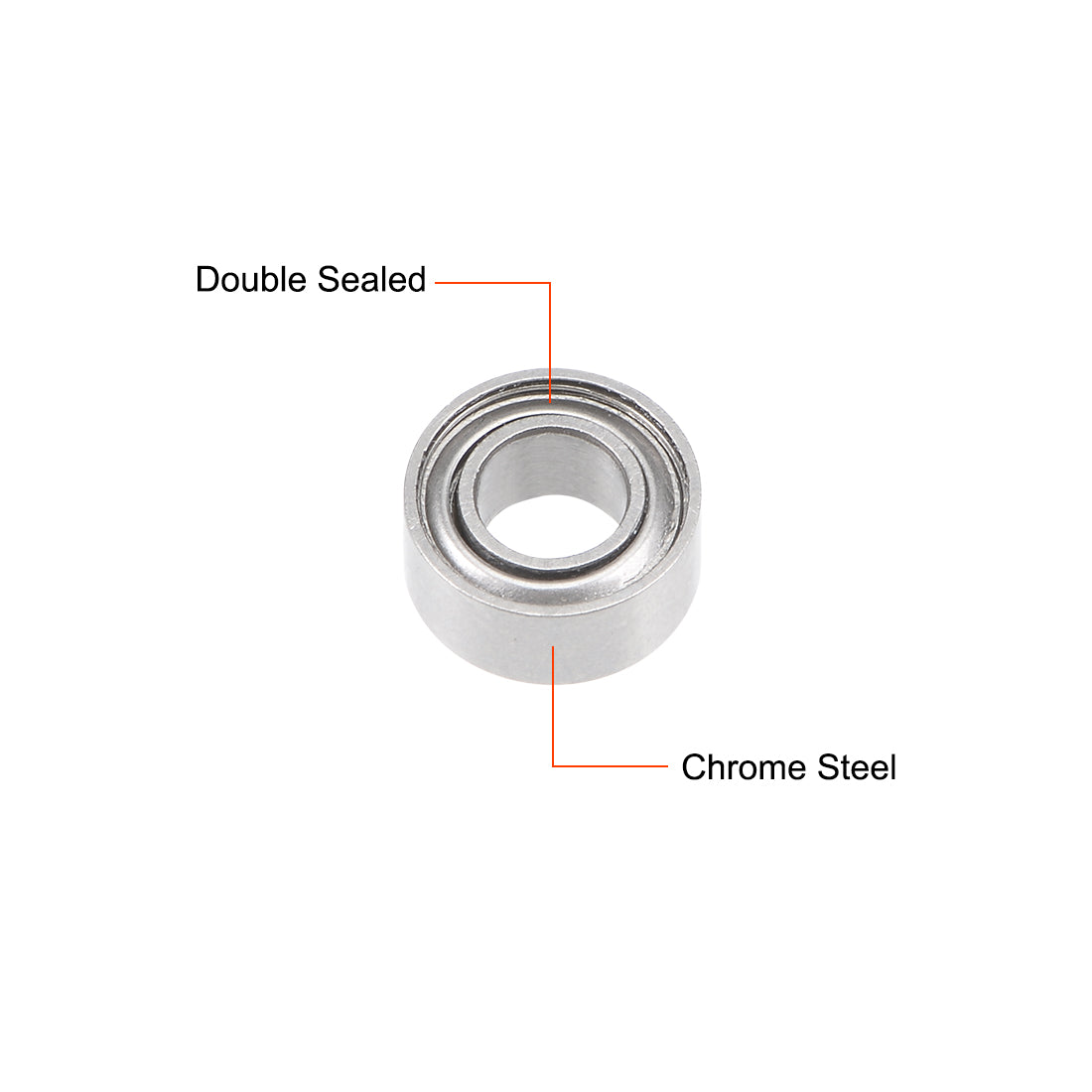 uxcell Uxcell Deep Groove Ball Bearings Inch Double Shield Chrome Steel ABEC1 Z1