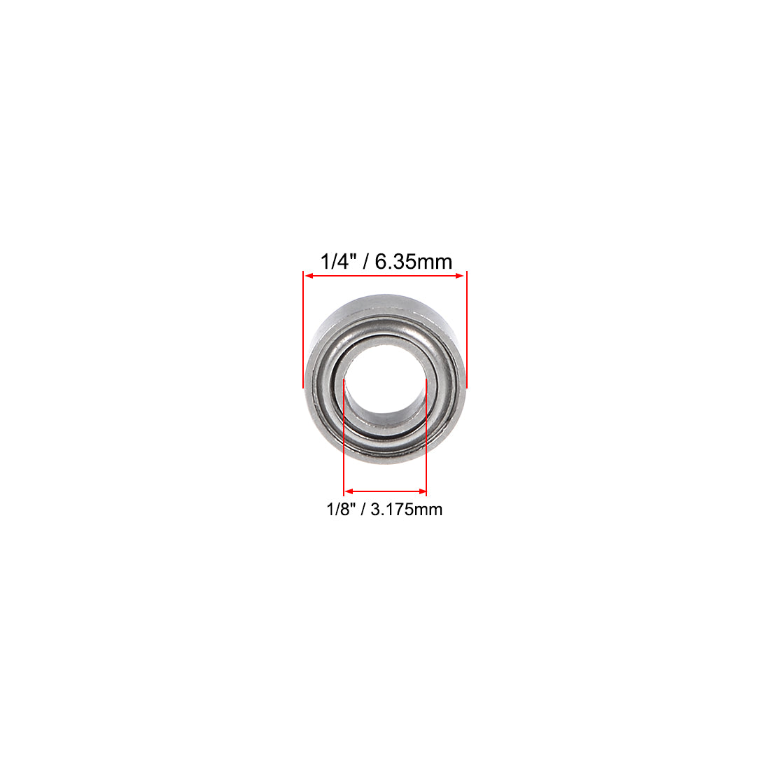 uxcell Uxcell Deep Groove Ball Bearings Inch Double Shield Chrome Steel ABEC1 Z1