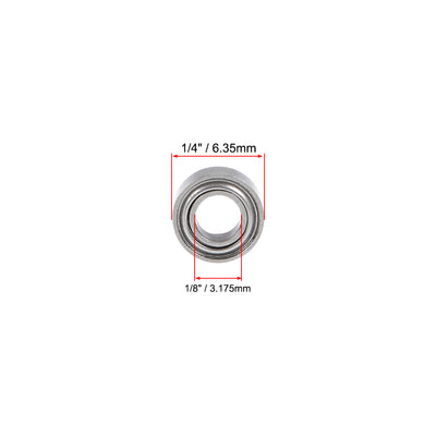 Harfington Uxcell Deep Groove Ball Bearings Inch Double Shield Chrome Steel ABEC1 Z1