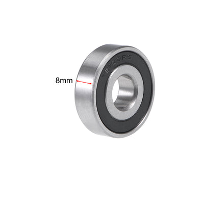 Harfington Uxcell Deep Groove Ball Bearing Double Sealed Chrome Steel P0 Z1 Metric Bearings