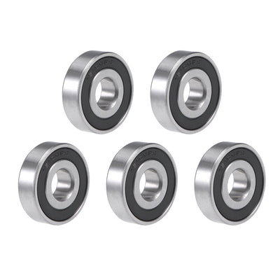 Harfington Uxcell Deep Groove Ball Bearing Double Sealed Chrome Steel P0 Z1 Metric Bearings