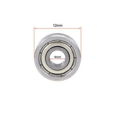 Harfington Uxcell Deep Groove Ball Bearings Metric Double Shielded Chrome Steel ABEC1 Z1