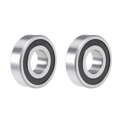 Harfington Uxcell Deep Groove Ball Bearing Double Seal Chrome Steel P0 Z1 Metric Bearings