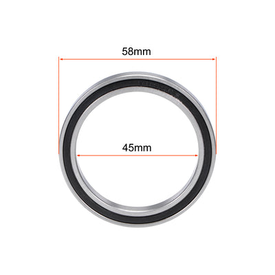 Harfington Uxcell Deep Groove Ball Bearings Thin Section Double Sealed Chrome Steel Z1