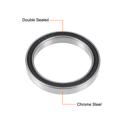 Harfington Uxcell Deep Groove Ball Bearings Thin Section Double Sealed Chrome Steel Z1