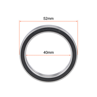 Harfington Uxcell Deep Groove Ball Bearings Thin Section Double Sealed Chrome Steel Z1