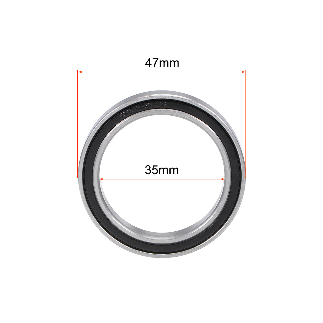 uxcell Uxcell Deep Groove Ball Bearings Thin Section Double Sealed Chrome Steel Z1