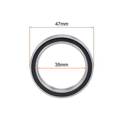 Harfington Uxcell Deep Groove Ball Bearings Thin Section Double Sealed Chrome Steel Z1