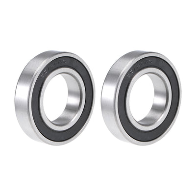 Harfington Uxcell Deep Groove Ball Bearing Double Seal Chrome Steel P0 Z1 Metric Bearings