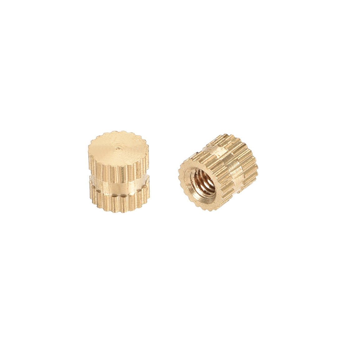 uxcell Uxcell M3 x 0.5mm Female Brass Knurled Threaded Insert Embedment Nut for 3D Printer, 50Pcs