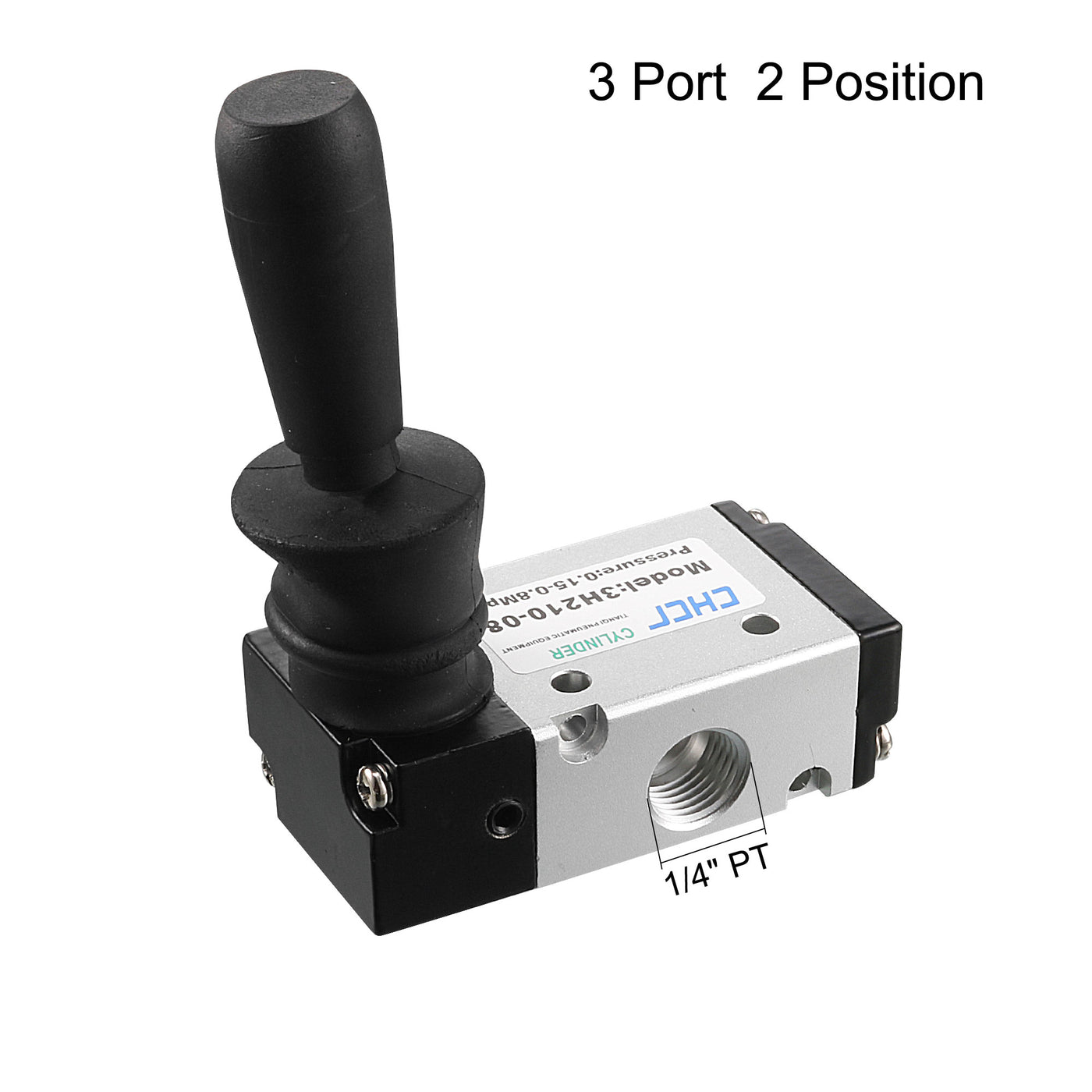 uxcell Uxcell Manual Hand Pull Solenoid Valve 2 Position 3 Way Pneumatic 1/4" PT Thread Air Hand Lever Operated Valve