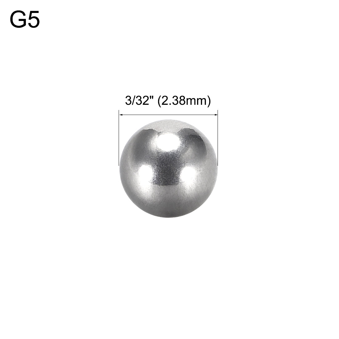 Uxcell Uxcell 1/2" Bearing Balls 304 Stainless Steel G100 Precision Balls 20pcs