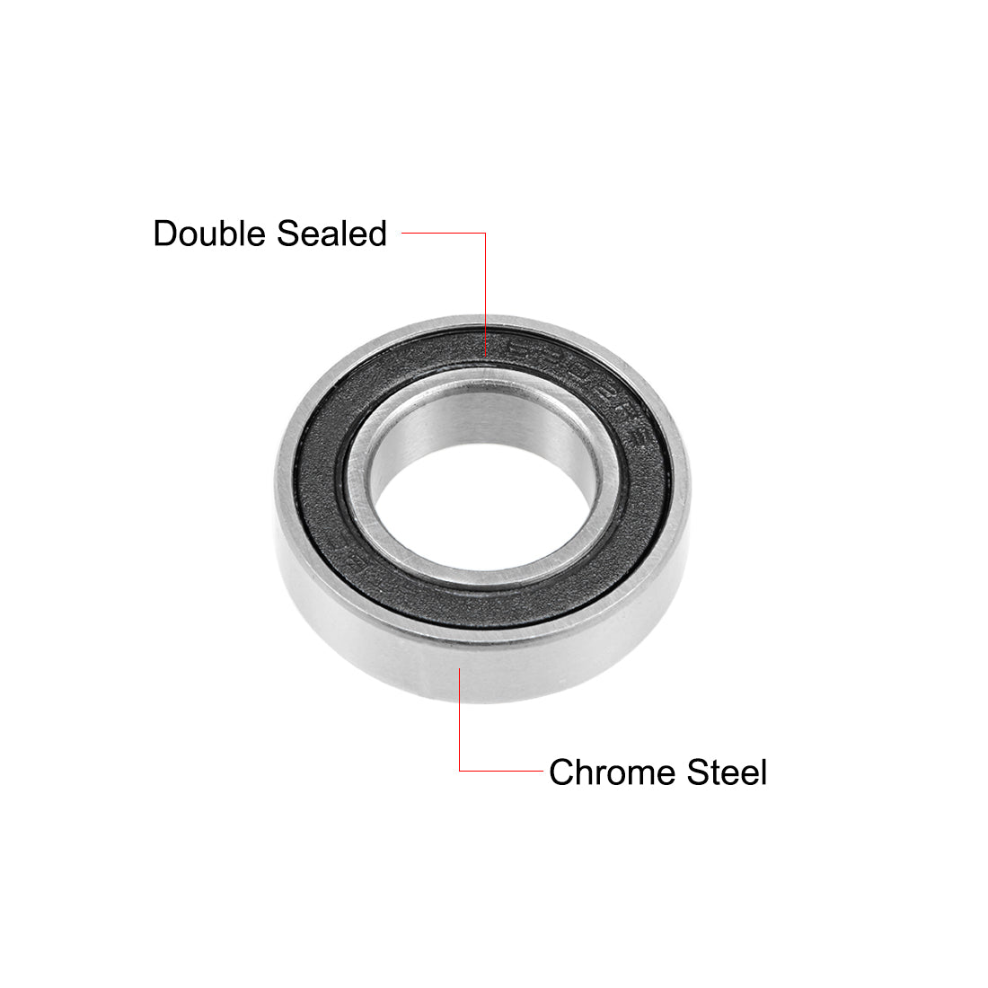 uxcell Uxcell Deep Groove Ball Bearing Double Sealed Chrome Steel P0 Z1 Metric Bearings