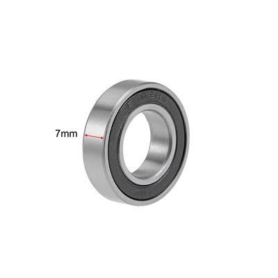 Harfington Uxcell Deep Groove Ball Bearing Double Sealed Chrome Steel P0 Z1 Metric Bearings