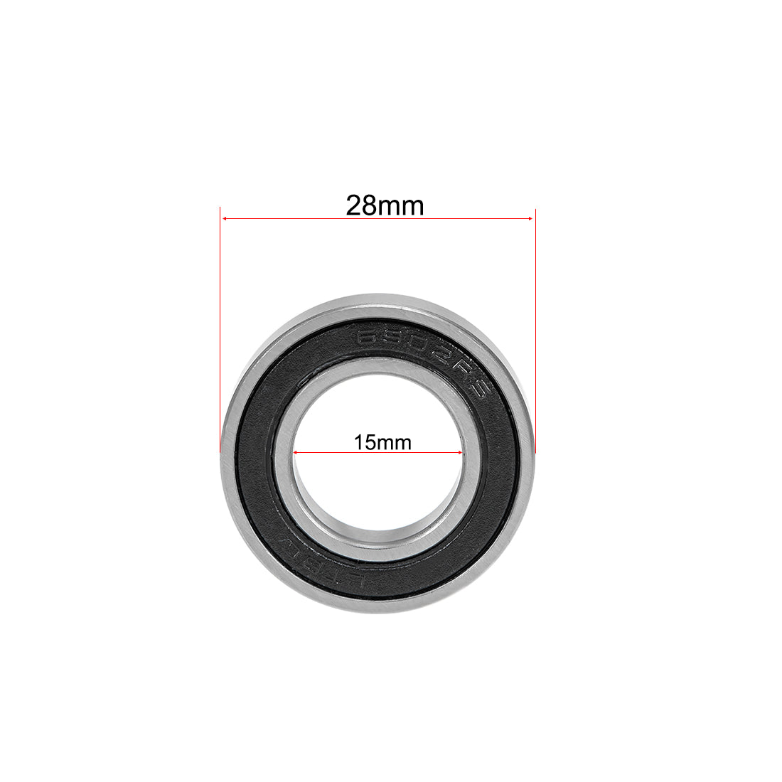 uxcell Uxcell Deep Groove Ball Bearing Double Sealed Chrome Steel P0 Z1 Metric Bearings