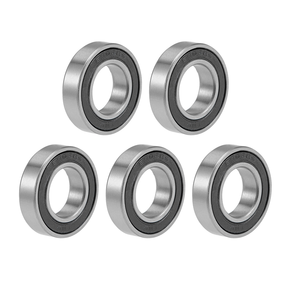 uxcell Uxcell Deep Groove Ball Bearing Double Sealed Chrome Steel P0 Z1 Metric Bearings