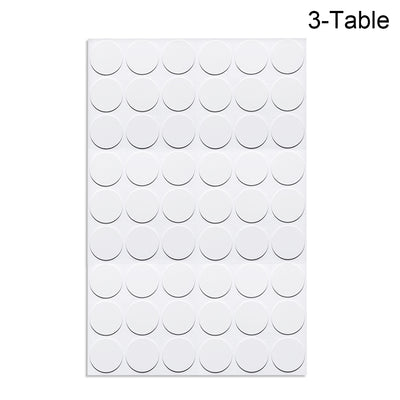 Harfington Uxcell Screw Hole Covers Stickers Textured Plastic Self Adhesive Stickers for Wood Furniture Cabinet Shelve Plate 21mm Dia 162pcs in 3Sheet  White