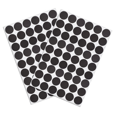 Harfington Uxcell Screw Hole Covers Stickers Textured Plastic Self Adhesive Stickers for Wood Furniture Cabinet Shelve Plate 21mm Dia 108pcs in 2Sheet Black Lines